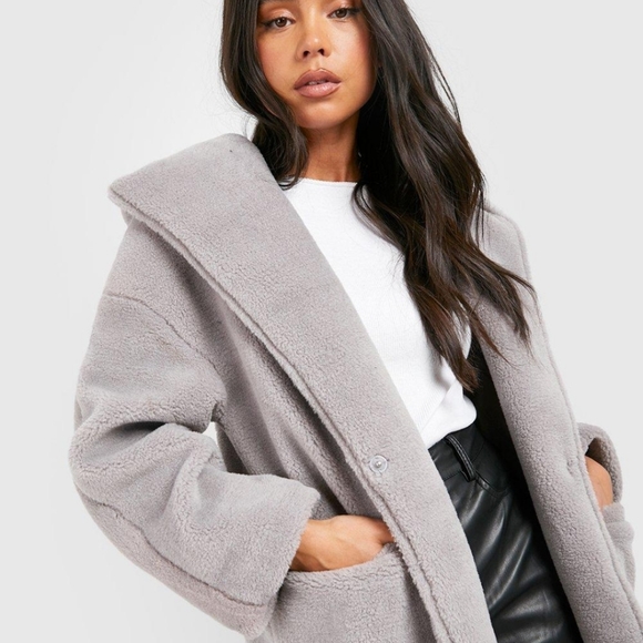 Boohoo teddy coat - Picture 3 of 4